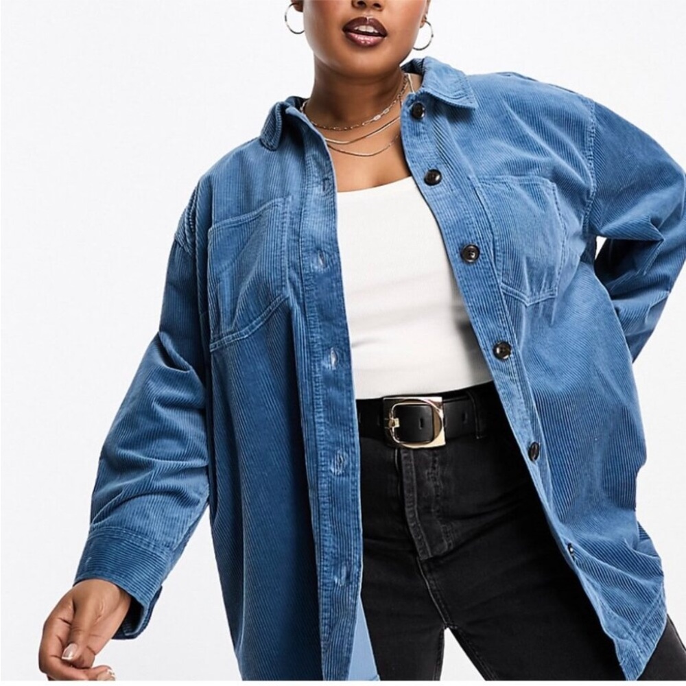 Madewell Kentwood Corduroy Button-Up Shacket Shirt Oversized